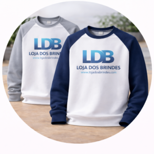 Branded sweatshirts on display